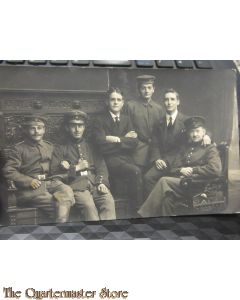 AnsichtsKarte (Mil. Postcard) Soldiers and NCO's with brothers