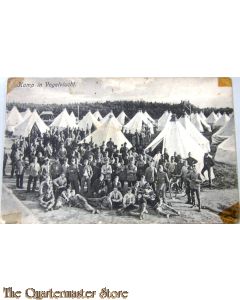 Prent briefkaart kamp in Vogelvlucht 1915 (Harskamp)