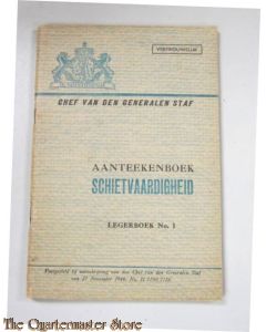Legerboek No 1 Aantekenboek Schietvaardigheid 