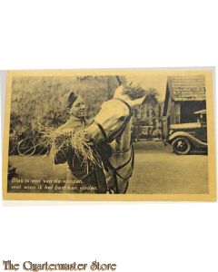 Prent briefkaart mobilisatie 1939 bles is een van de vrinden, met wie ik het best kan vinden