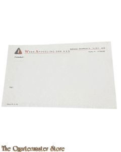 Briefpapier WeerAfdeling der NSB Stafkwartier Utrecht