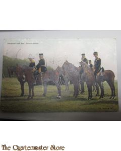 Prent briefkaart 1914 no 5 Generaal met staf, groote tenue