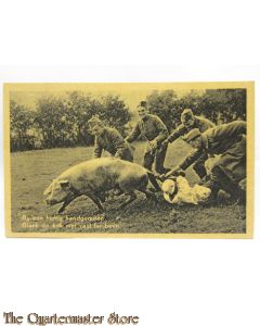 Prent briefkaart mobilisatie 1940 handgemeen been