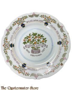 Keramiek wandbord Bord Koningin Wilhelmina 1898-1948