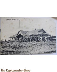 Prent briefkaart mobilisatie 1914 Groeten uit het Kamp