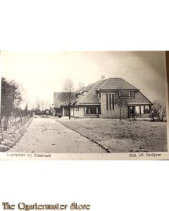 Prent briefkaart 1940 mobilisatie Legerplaats Oldebroek Ond-off paviljoen