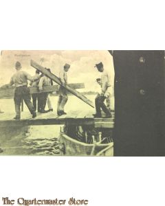 Prent briefkaart 1940 mobilisatie Pontonniers