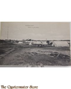 Prent briefkaart 1914 mobilisatie Harskamp , gezicht op het kamp