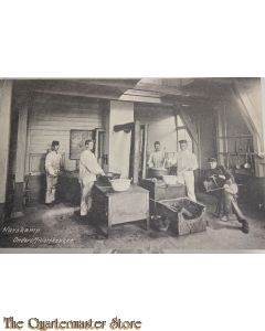 Prent briefkaart mobilisatie 1914 Harskamp Onderofficiers keuken