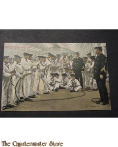 Prent briefkaart 1905 Instructie splitsen en knoopen