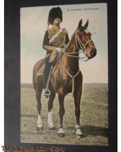Prent briefkaart 1e Luitenant Groote tenue