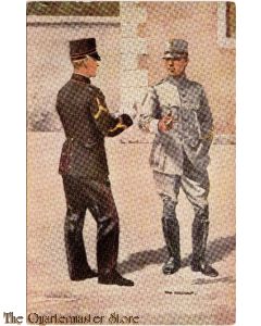 Prent briefkaart no 8 Infanterie Onderofficieren