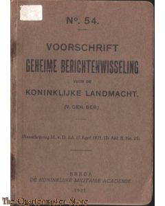 Voorschrift no. 54  Geheime briefwisseling