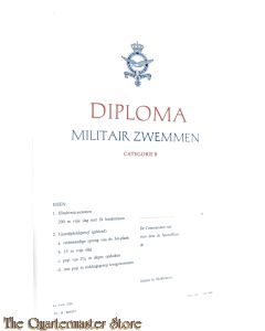 Document - KLu Diploma Militair Zwemmen categorie B