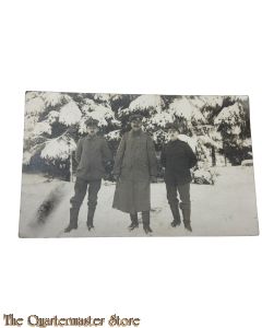 Photo 1915 3 Deutsche Soldaten im Schnee