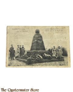 Postkarte/Studiophoto 1911 Denkmal der tapferen Bayern in der Schlacht  18-21 August 1914 