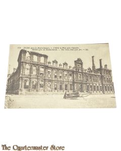 France - Postcard WW1 Reims Hotel de Ville apres l'incendie