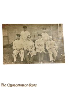 Postkarte/Studiophoto 1916 Deutsche verwundete Soldaten im Lazarett