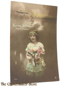 France - Postcard 1915 FLEURS D'ENFANT Pour le Drapeau