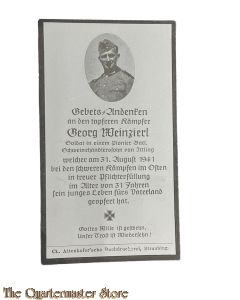 In Memoriam Karte/Death notice Soldat Pionier Battl  (Russland)