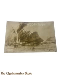 Postkarte/postkarte 1915 Vernichtung der Eng. Panzerkreuzer Aboucir, Hogue und Craasy durch U 9