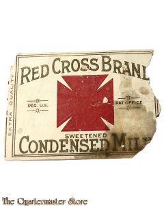US Army WW1 Ration label Red Cross Condensed Milk 