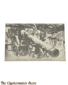 France - Postcard 1914 Front de la Somme Gros Canon Francais sous camouflage 