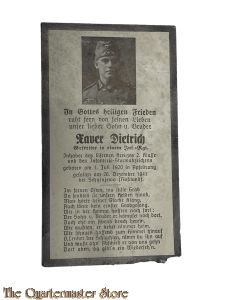 In Memoriam Karte/Death notice Gefr Infanterie Regiment (Russland)