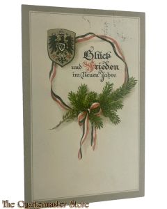 Postkarte/Studiophoto 1914  Gluck und Frieden im neuen Jahr