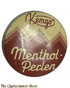 1940 Blechdose Methol-Perlen KEMGO (German 1940 Tin cough tablets)