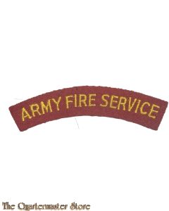 Shoulder title Army Fire Service 